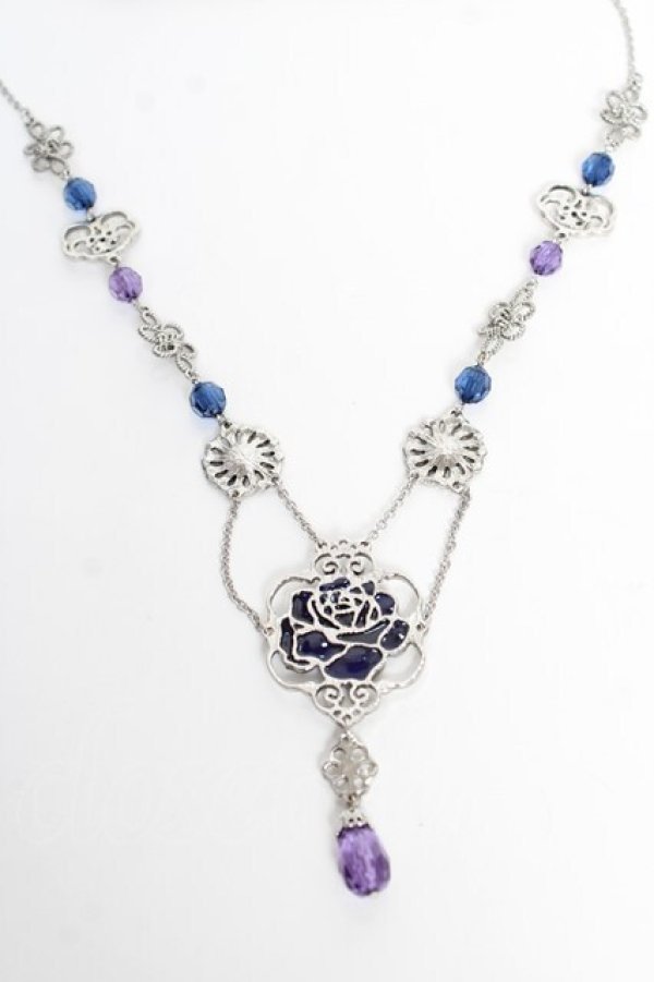 画像2: axes femme / クラシカルチャイナネックレス  ブルー Y-25-10-16-021-AX-AC-SZ-ZY (2)