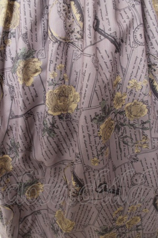 画像3: axes femme / アンティーク柄ワンピース M モーヴ Y-25-10-16-129-AX-OP-SZ-ZI (3)