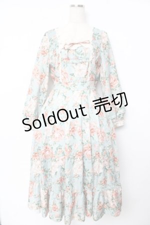 画像: axes femme / ブルームフラワー柄ワンピース F グリーン Y-25-10-16-132-AX-OP-SZ-ZI