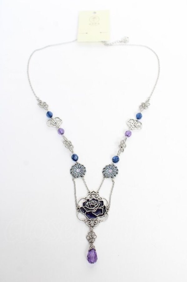 画像3: axes femme / クラシカルチャイナネックレス  ブルー Y-25-10-16-021-AX-AC-SZ-ZY (3)