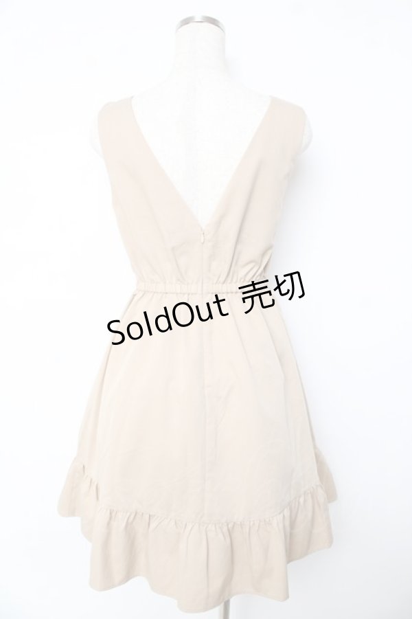 画像2: axes femme POETIQUE / 【多屋来夢コラボ】ピンタックフリルジャンスカ M ベージュ Y-25-10-16-141-AX-OP-SZ-ZI (2)