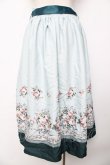 画像2: axes femme / ローズブーケ柄ミディスカート M グリーン Y-25-10-16-144-AX-SK-SZ-ZT140 (2)
