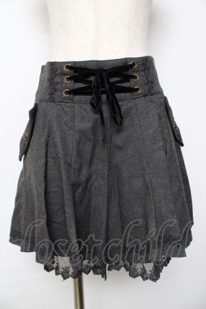 画像: axes femme / コルセットデザインキュロット  グレー Y-25-10-16-147-AX-SK-SZ-ZY