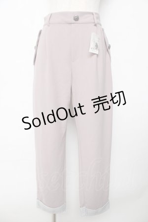 画像: axes femme / 裾チェックテーパードパンツ M グレージュ Y-25-10-16-149-AX-PA-SZ-ZY