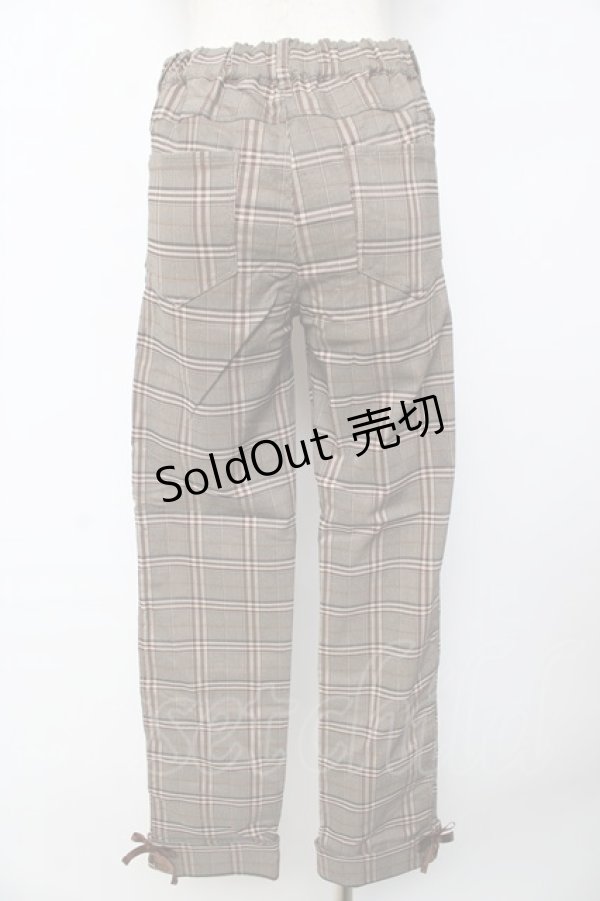 画像2: axes femme / 裾レースアップ裏起毛レギパン L 茶 Y-25-10-16-150-AX-PA-SZ-ZY (2)