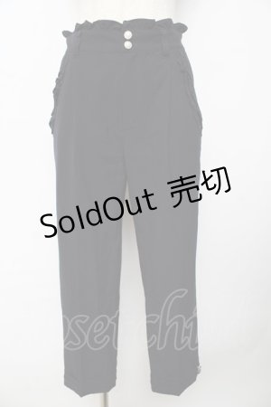 画像: axes femme / フリル使いリボン付きパンツ M 紺 Y-25-10-16-154-AX-PA-SZ-ZI