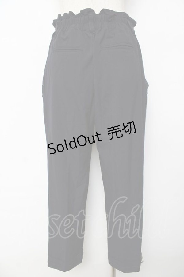 画像2: axes femme / フリル使いリボン付きパンツ M 紺 Y-25-10-16-154-AX-PA-SZ-ZI (2)