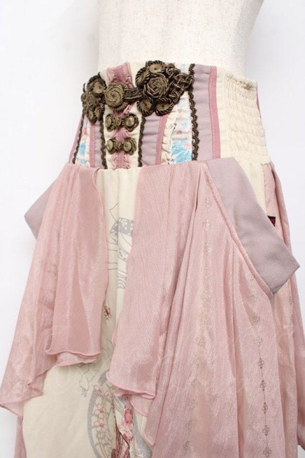 画像3: Ozz oneste / 花霞の夢スカート  ピンク Y-25-10-16-155-OO-SK-SZ-ZY (3)