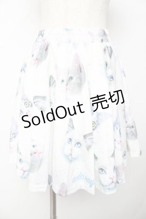 画像: ACDC RAG / CAT フレアスカート  白 Y-25-10-16-157-PU-SK-SZ-ZY