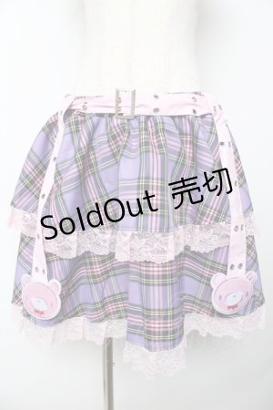 画像: ACDC RAG / パステルグルーミー ベルトスカート F パープル Y-25-10-16-159-PU-SK-SZ-ZY