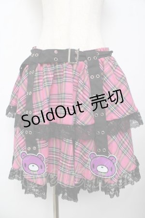 画像: ACDC RAG / ビビッドグルーミー ベルトスカート  ピンク Y-25-10-16-160-PU-SK-SZ-ZY