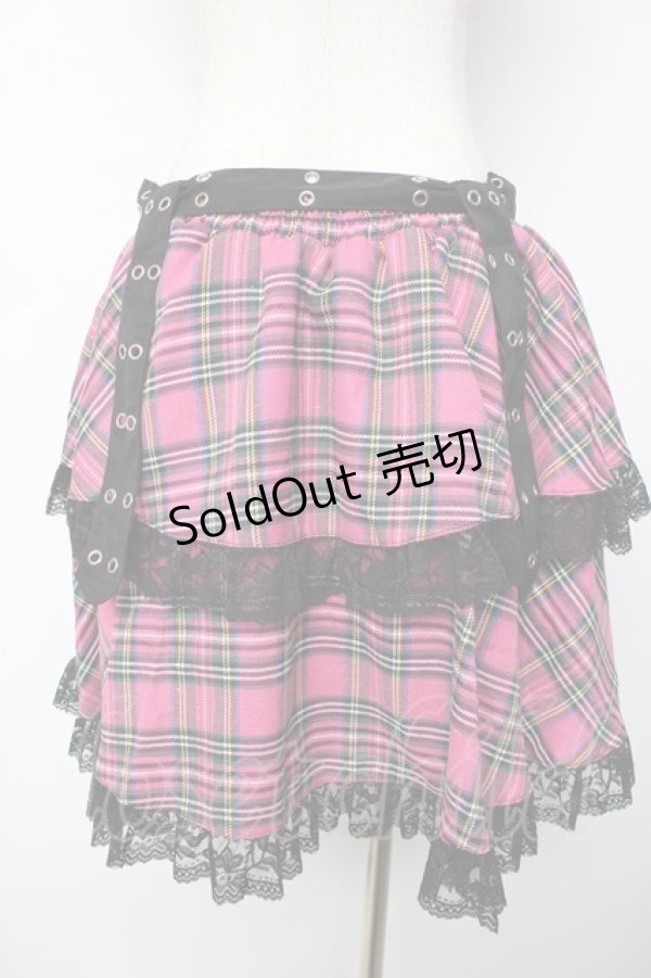 画像2: ACDC RAG / ビビッドグルーミー ベルトスカート  ピンク Y-25-10-16-160-PU-SK-SZ-ZY (2)