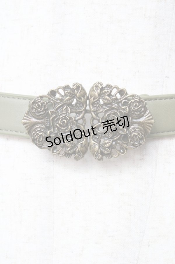 画像1: axes femme / アンティークスライドベルト  グリーン Y-25-10-16-025-AX-ZA-SZ-ZY (1)