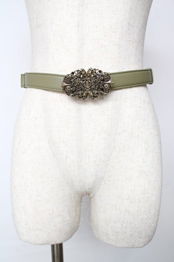 画像2: axes femme / アンティークスライドベルト  グリーン Y-25-10-16-025-AX-ZA-SZ-ZY (2)