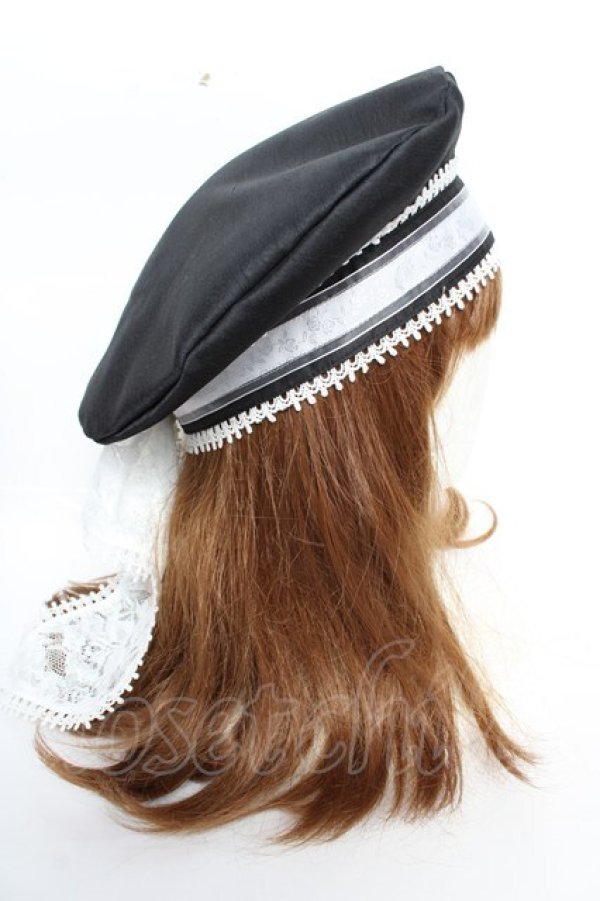 画像4: ALICE and the PIRATES / Celsianaベレー帽  黒 Y-25-10-16-030-PA-AC-SZ-ZY (4)