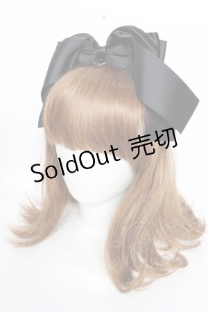 画像: 【SALE】Maria pipi / グログランリボンカチューシャ  黒 Y-25-10-16-039-EL-AC-SZ-ZT486-F002