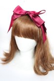 画像1: 【SALE】Maria pipi / グログランリボンカチューシャ  ワイン Y-25-10-16-040-EL-AC-SZ-ZT486-F005 (1)