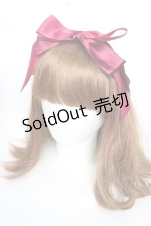 画像: 【SALE】Maria pipi / グログランリボンカチューシャ  ワイン Y-25-10-16-040-EL-AC-SZ-ZT486-F005