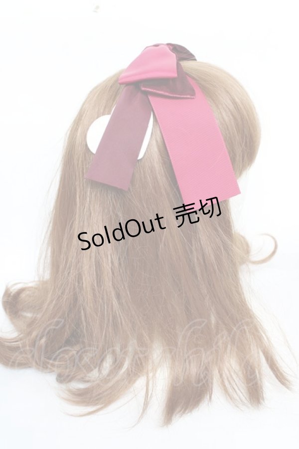 画像3: 【SALE】Maria pipi / グログランリボンカチューシャ  ワイン Y-25-10-16-040-EL-AC-SZ-ZT486-F005 (3)