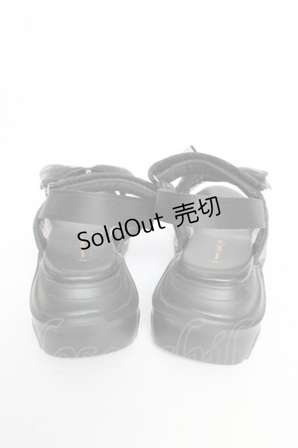 画像3: m petit by misako / AMシアーリボンサンダル  黒 Y-25-10-16-042-LO-SH-SZ-ZY (3)