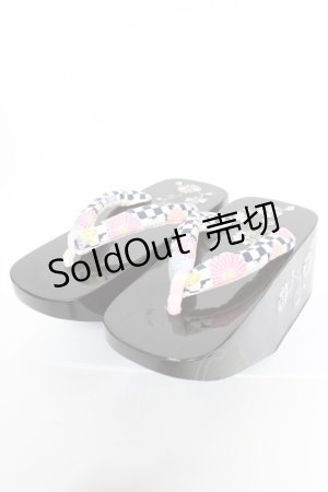 画像: アルマジ製作所 / ぽっくり下駄 F 紺 Y-25-10-16-043-GO-SH-SZ-ZY