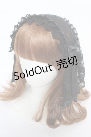 画像: Reizend / レースバブーシュカクリップ  黒 Y-25-10-18-049-GO-AC-SZ-ZY