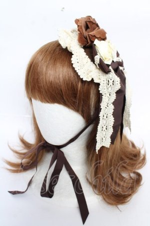 画像: BABY,THE STARS SHINE BRIGHT / Rose Partyヘッドドレス  ブラウン Y-25-10-18-051-BA-AC-SZ-ZY