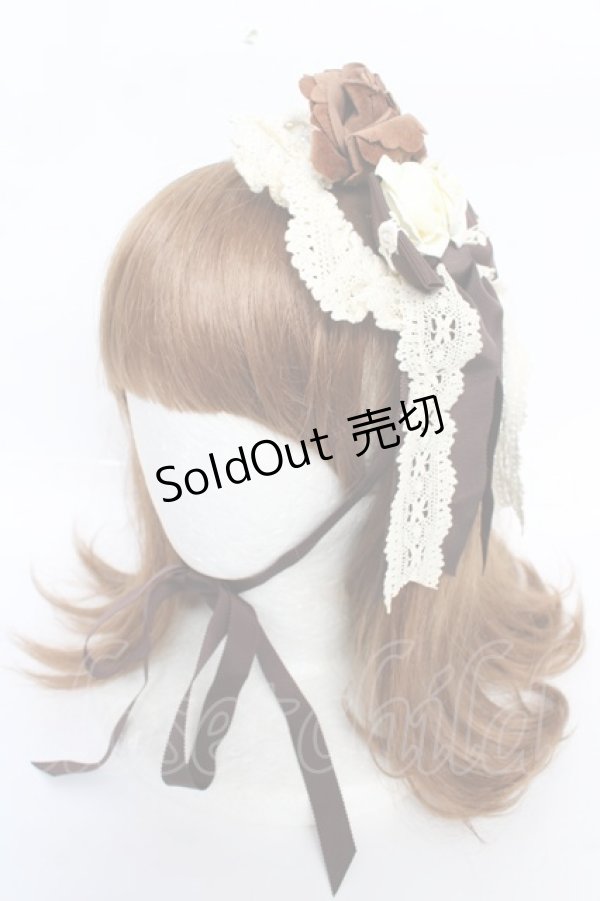 画像1: BABY,THE STARS SHINE BRIGHT / Rose Partyヘッドドレス  ブラウン Y-25-10-18-051-BA-AC-SZ-ZY (1)