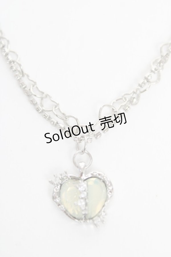 画像1: axes femme POETIQUE / ハートチャームネックレス  シルバー Y-25-10-18-007-AX-AC-SZ-ZY (1)