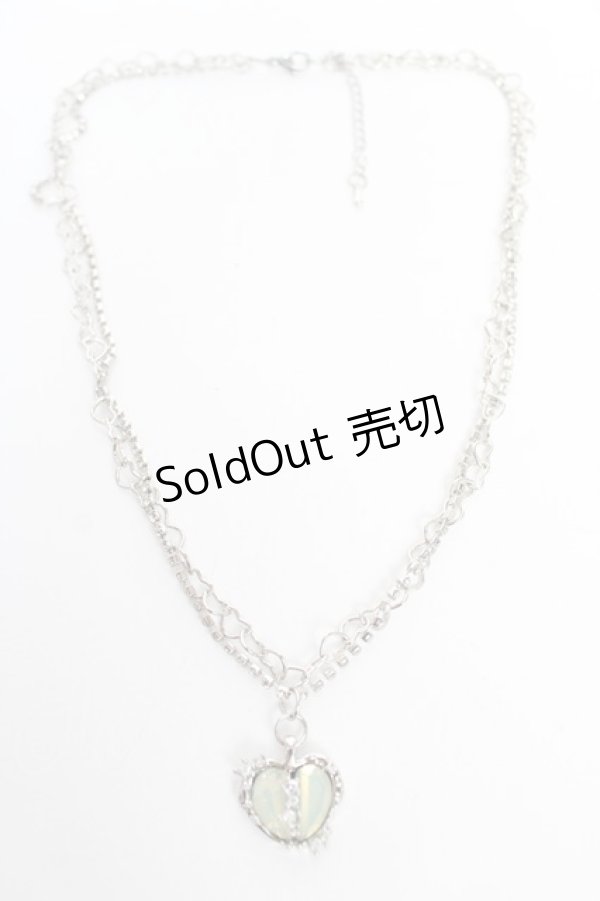 画像2: axes femme POETIQUE / ハートチャームネックレス  シルバー Y-25-10-18-007-AX-AC-SZ-ZY (2)