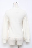 画像2: axes femme / ビジューニットプルオーバー M 白 Y-25-10-18-071-AX-TO-SZ-ZI (2)