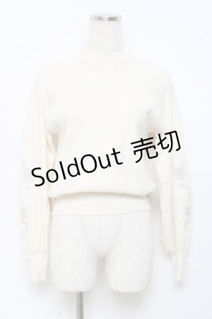 画像: axes femme / 雪の結晶刺繍ニット F 生成り Y-25-10-18-072-AX-TO-SZ-ZI