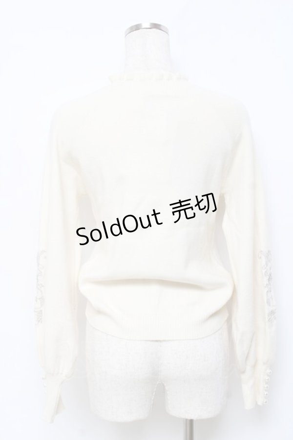 画像2: axes femme / 雪の結晶刺繍ニット F 生成り Y-25-10-18-072-AX-TO-SZ-ZI (2)