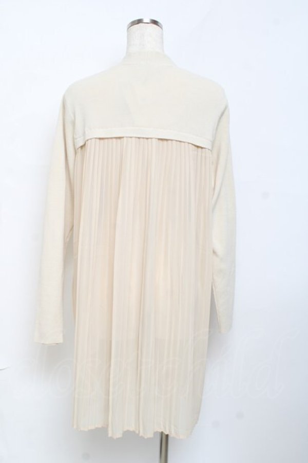 画像2: axes femme / シフォンプリーツロングカーディガン M 生成り Y-25-10-18-080-AX-TO-SZ-ZY (2)