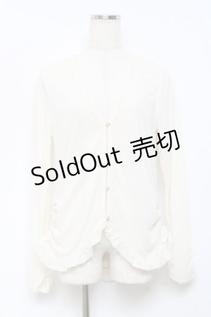 画像: axes femme / サイドドロストロングカーディガン M 生成り Y-25-10-18-081-AX-TO-SZ-ZY