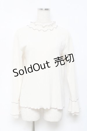 画像: axes femme / 袖レースバイカラーメロープルオーバー F 生成り Y-25-10-18-087-AX-TO-SZ-ZY