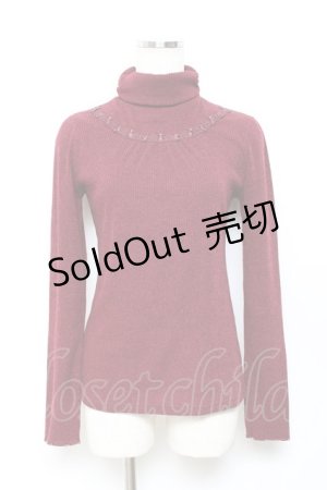 画像: axes femme / パール付きハイネックニット M 黒 Y-25-10-18-094-AX-TO-SZ-ZY