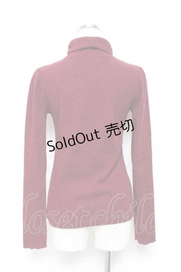 画像2: axes femme / パール付きハイネックニット M 黒 Y-25-10-18-094-AX-TO-SZ-ZY (2)