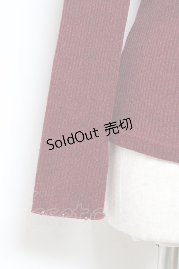 画像3: axes femme / パール付きハイネックニット M 黒 Y-25-10-18-094-AX-TO-SZ-ZY (3)