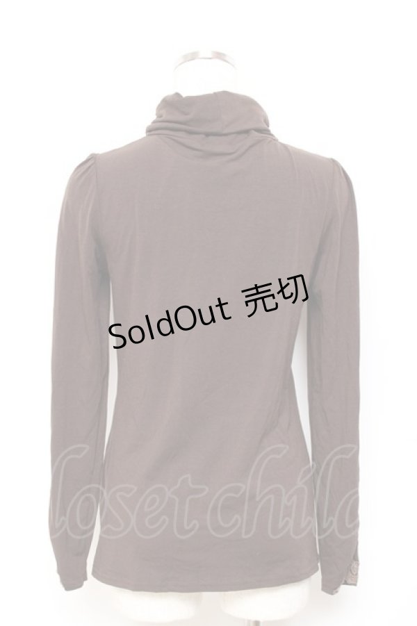 画像2: axes femme / タートルネックレースインナープルオーバー M 茶 Y-25-10-18-097-AX-TO-SZ-ZY (2)