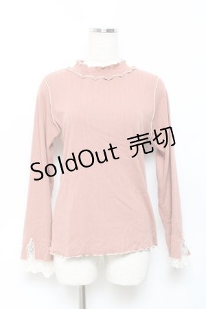 画像: axes femme / バイカラーメロー袖レースプルオーバー F オレンジ Y-25-10-18-100-AX-TO-SZ-ZY