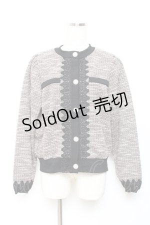 画像: axes femme / ツイードトップス  茶 Y-25-10-18-101-AX-JA-SZ-ZY