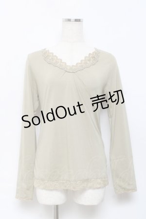 画像: axes femme / ストーンつきインナープルオーバー M グリーン Y-25-10-18-103-AX-TO-SZ-ZI