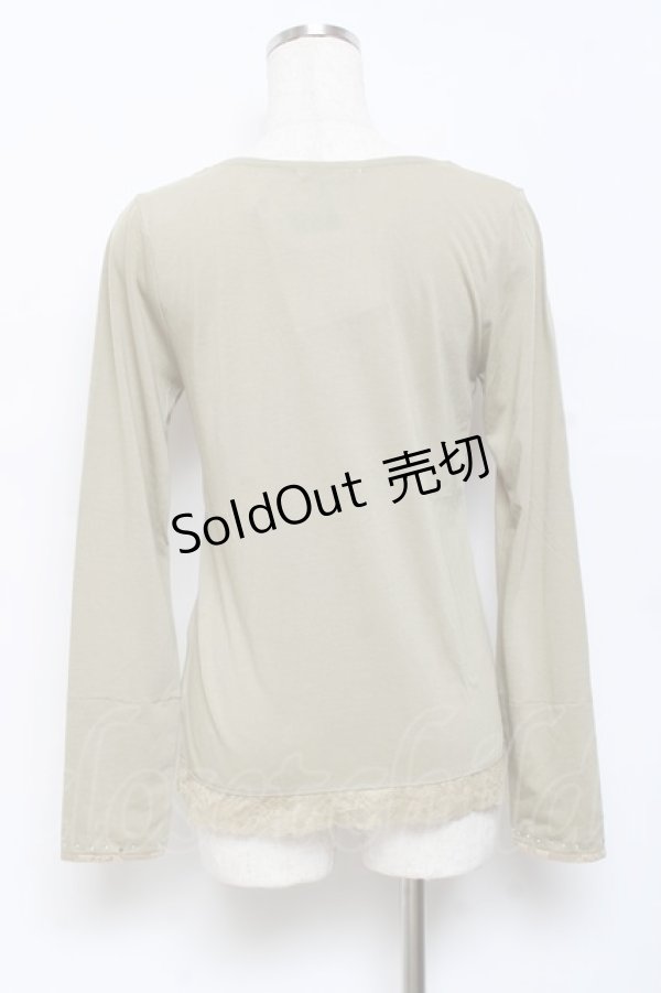 画像2: axes femme / ストーンつきインナープルオーバー M グリーン Y-25-10-18-103-AX-TO-SZ-ZI (2)