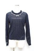 画像1: axes femme / お花刺繍ニットプルオーバー M コン Y-25-10-18-108-AX-TO-SZ-ZY (1)