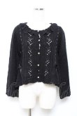 画像1: axes femme / はしごリボンパールニットカーディガン M 黒 Y-25-10-18-114-AX-TO-SZ-ZY (1)