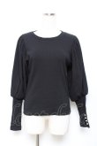 画像1: axes femme POETIQUE / ボリューム袖リブカット  黒 Y-25-10-18-115-AX-TO-SZ-ZY (1)