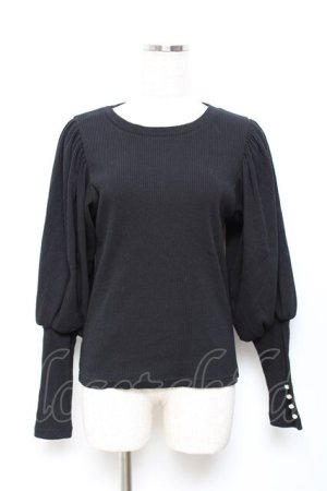 画像: axes femme POETIQUE / ボリューム袖リブカット  黒 Y-25-10-18-115-AX-TO-SZ-ZY