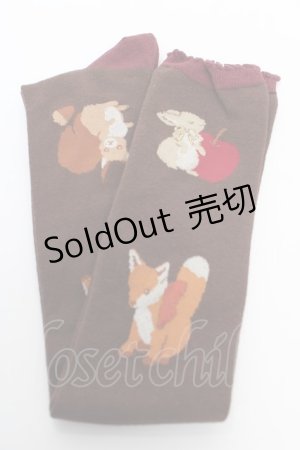 画像: axes femme kawaii / 森のケーキ屋さんオーバーニー  茶 Y-25-10-18-020-AX-ZA-SZ-ZY