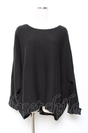 画像: axes femme / バックリボンドルマンニット M 黒 Y-25-10-18-118-AX-TO-SZ-ZY